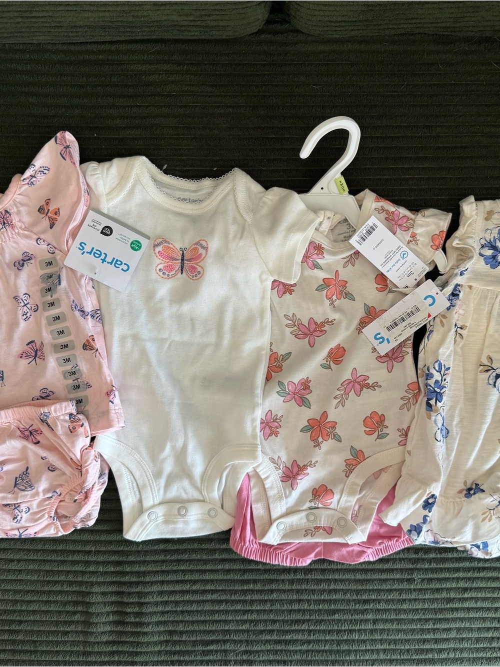 Carter's Floral and Butterfly Bodysuit 4-Pack, Size 3M